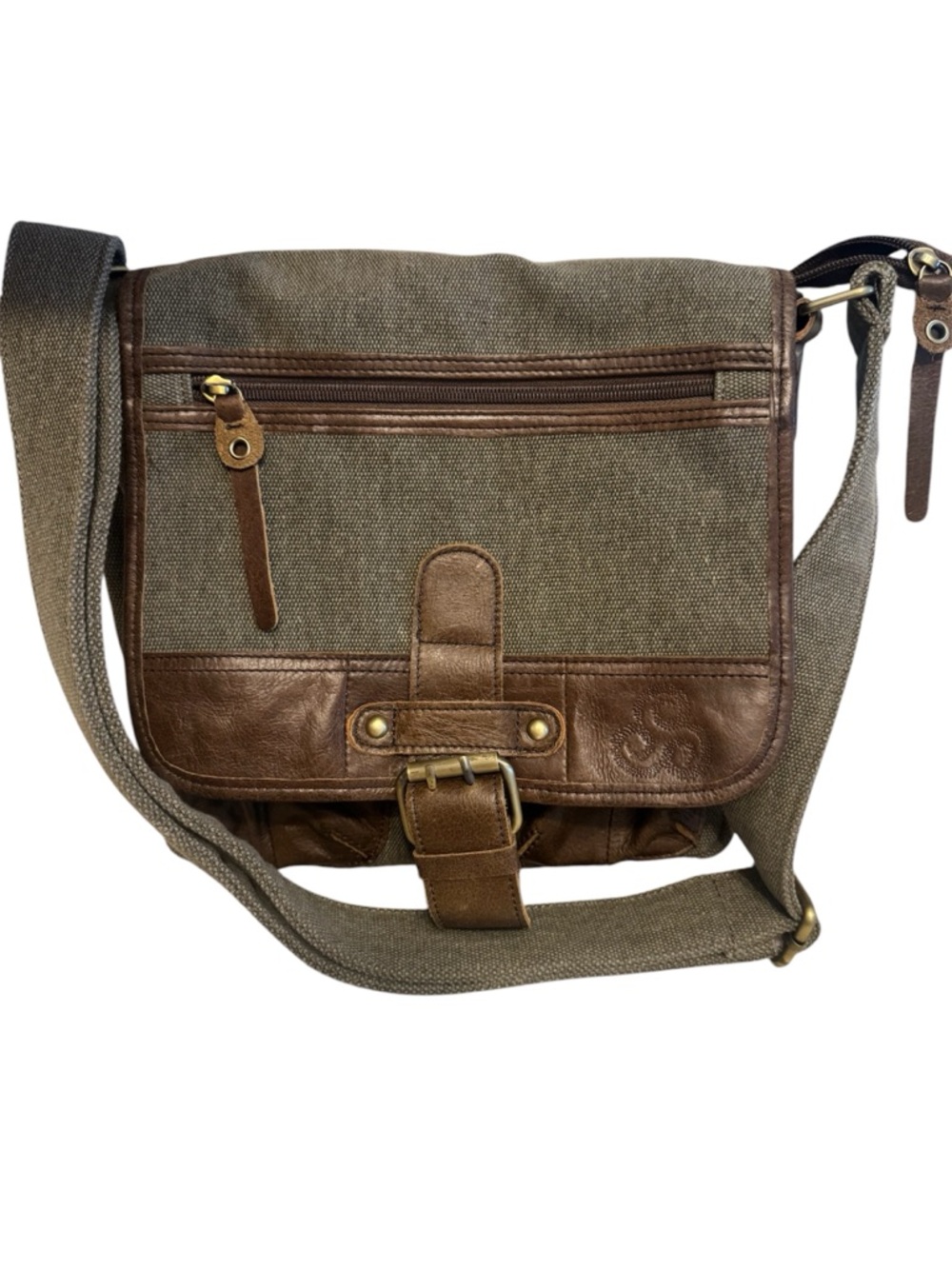 NWOT Blarney UniSex Canvas Leather Satchel Crossbody Messenger Bag